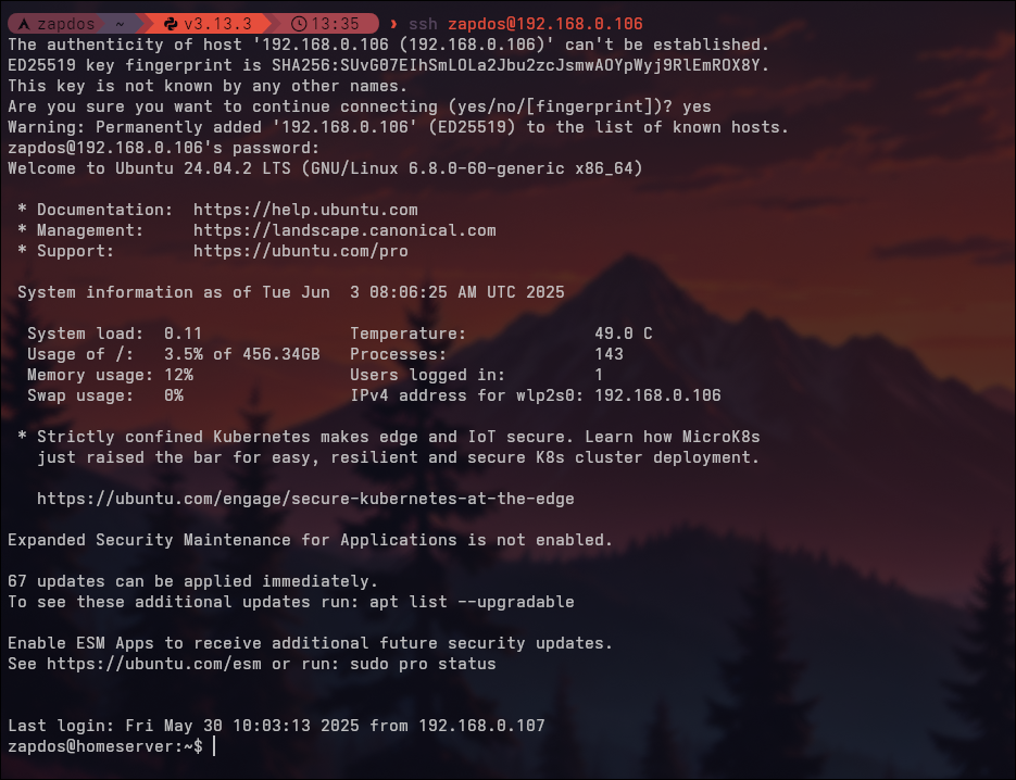 ssh login